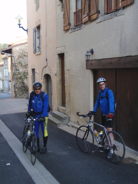 Christian et Fred, au départ de Chauriat