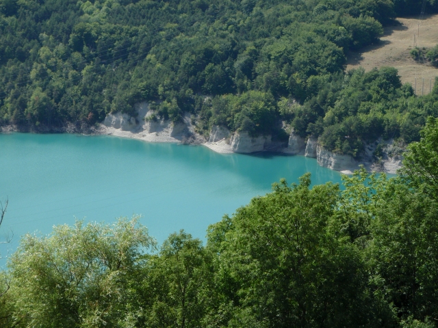 le lac du Sautet, depuis le village d'Ambel