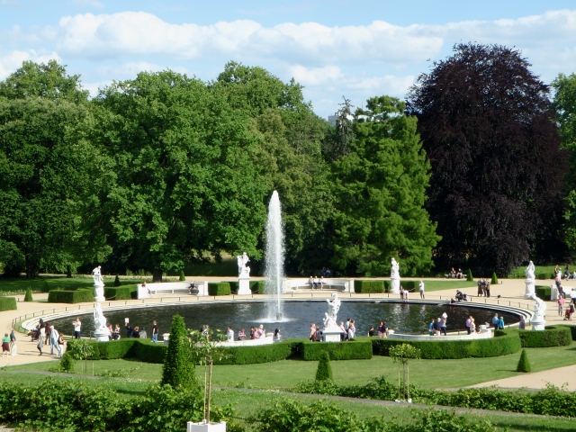 la pièce d'eau du château de Sans Souci