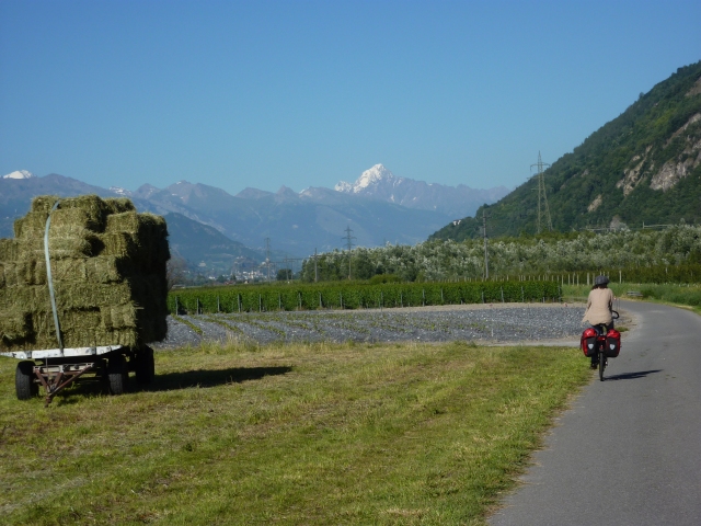 sur la véloroute n° 1 après Martigny