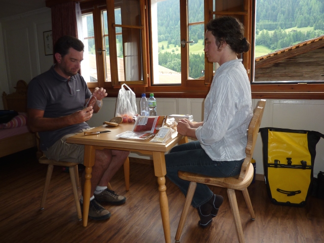 le dîner dans la chambre