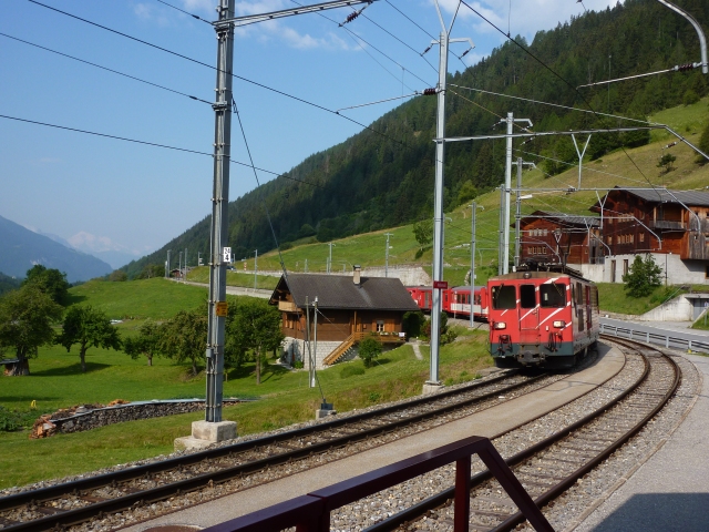 le train en gare de Niederwald